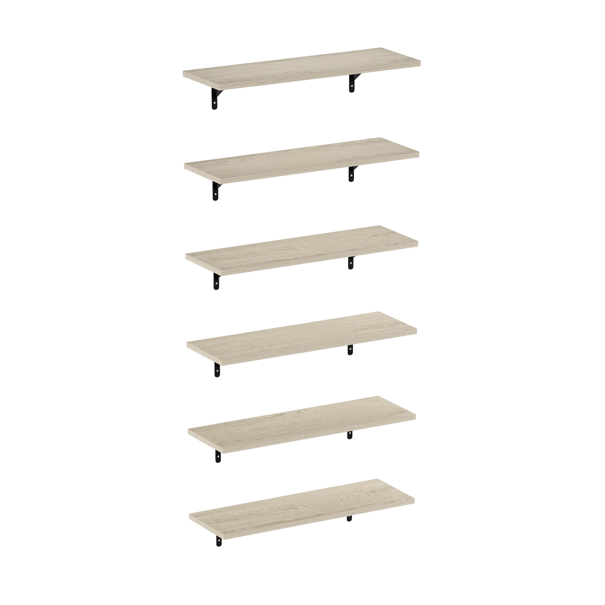 Furinno Rossi 5-Tier Floating Corner Shelf for Wall, Corner Zigzag Shelf Wall Mounted, Radial Wall Mount Shelves, for Home Office, Living Room, Bedroom, Bathroom, White