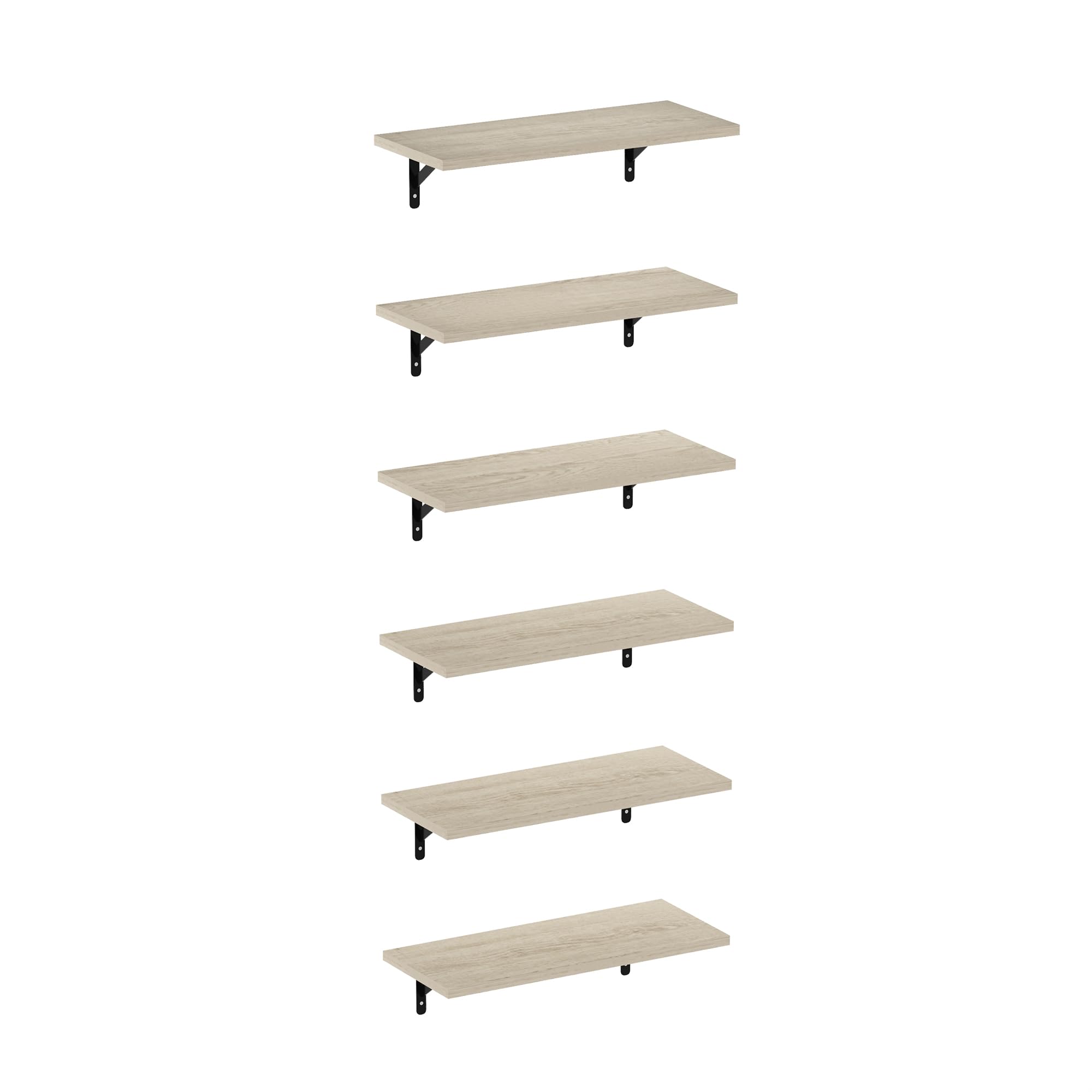 Furinno Rossi 5-Tier Floating Corner Shelf for Wall, Corner Zigzag Shelf Wall Mounted, Radial Wall Mount Shelves, for Home Office, Living Room, Bedroom, Bathroom, White