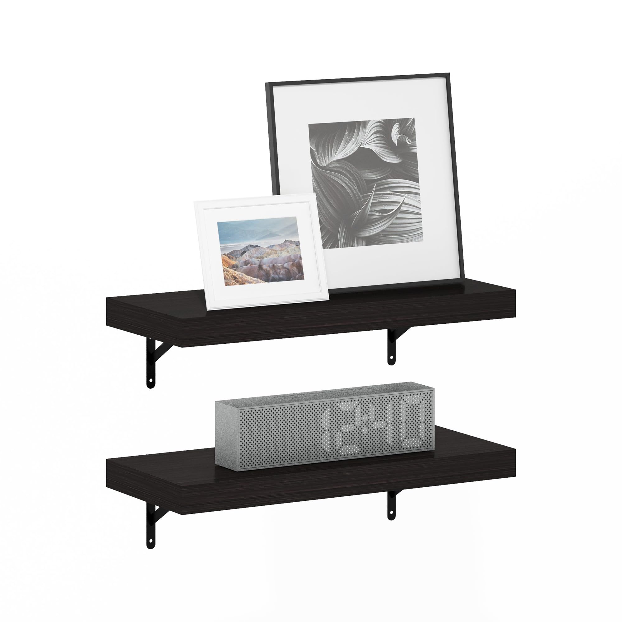 Furinno Rossi 5-Tier Floating Corner Shelf for Wall, Corner Zigzag Shelf Wall Mounted, Radial Wall Mount Shelves, for Home Office, Living Room, Bedroom, Bathroom, White