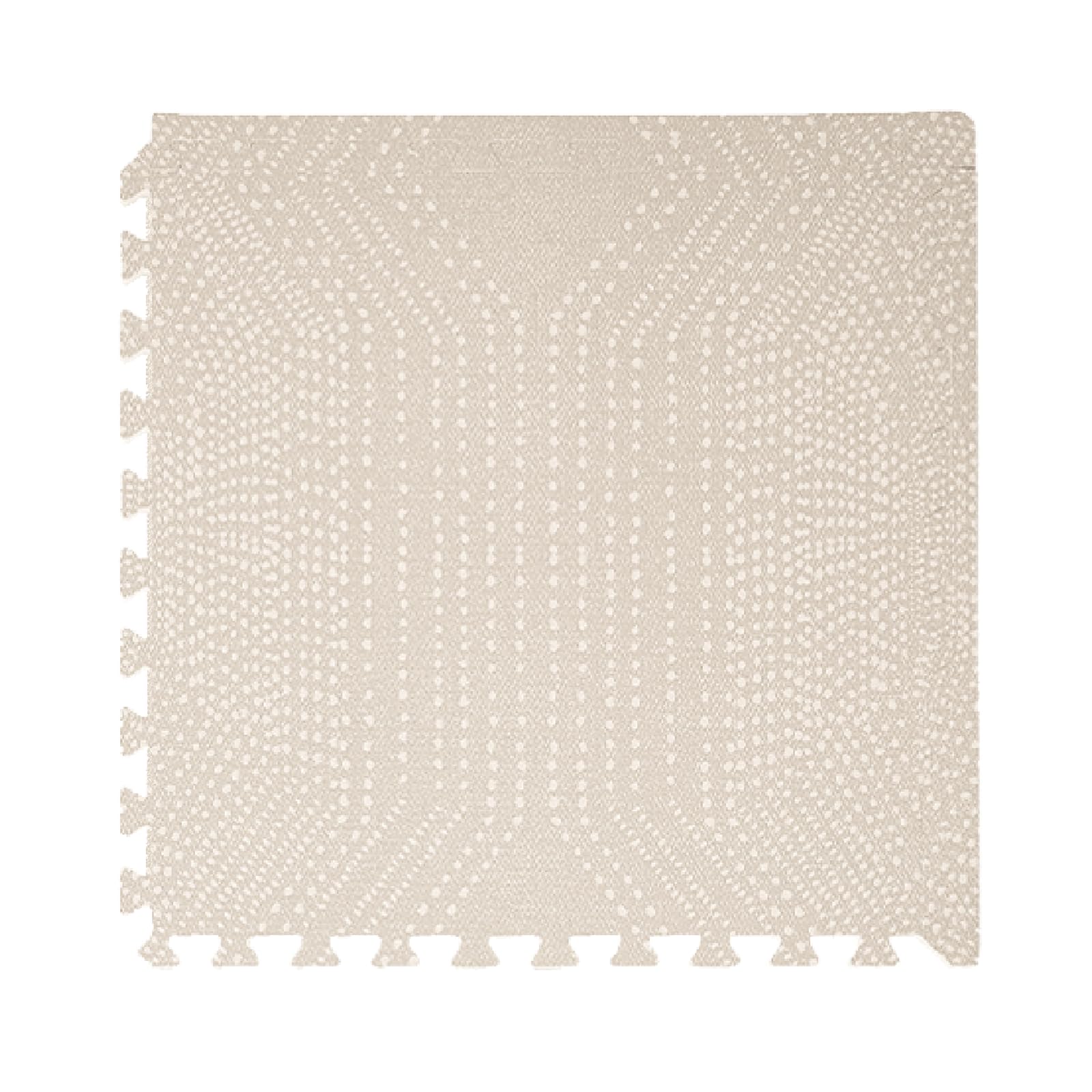 Toddlekind Playmat - Premium Foam Playmat, 4 x 6 feet, 6 Tile Extra Thick Foam Floor Puzzle Mat for Babies/Toddlers Stylish, Non-Toxic, Odorless. Perfect for Tummy Time, Crawling, & Play. 0m+ (Cream)