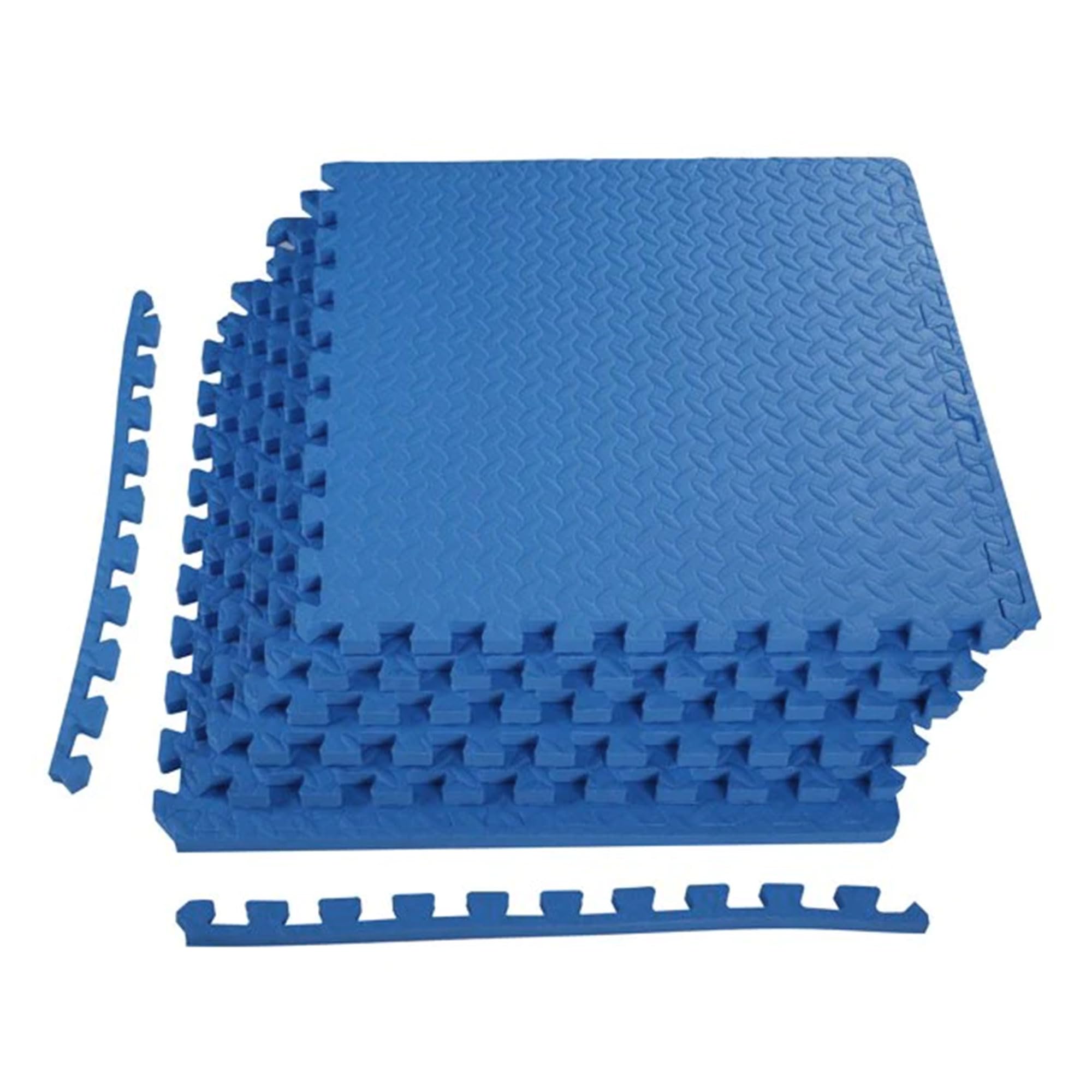 BalanceFrom Puzzle Exercise Mat 1/2' Thick, EVA Interlocking Foam Floor Tiles for Home Gym, Mat for Home Workout Equipment, Floor Padding for Kids, Black, 24 in x 24 in x 1/2 in, 24 Sq Ft - 6 Tiles