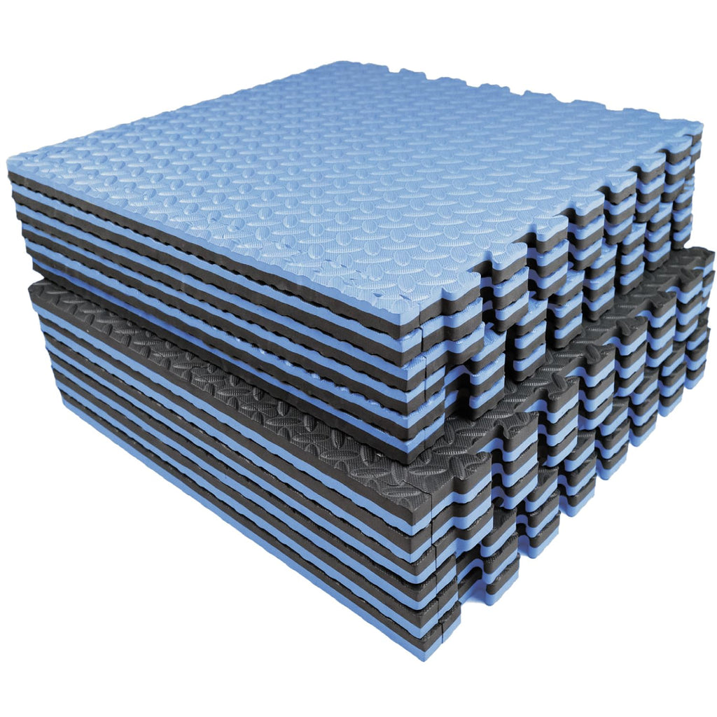 AIRHOP Upgraded 0.79" Extra Thick 48 Sq Ft High-Density Eva Foam Exercise Gym Mats, 12 Pcs Large Interlocking Puzzle Floor Tiles (24"x24") for Home Gym