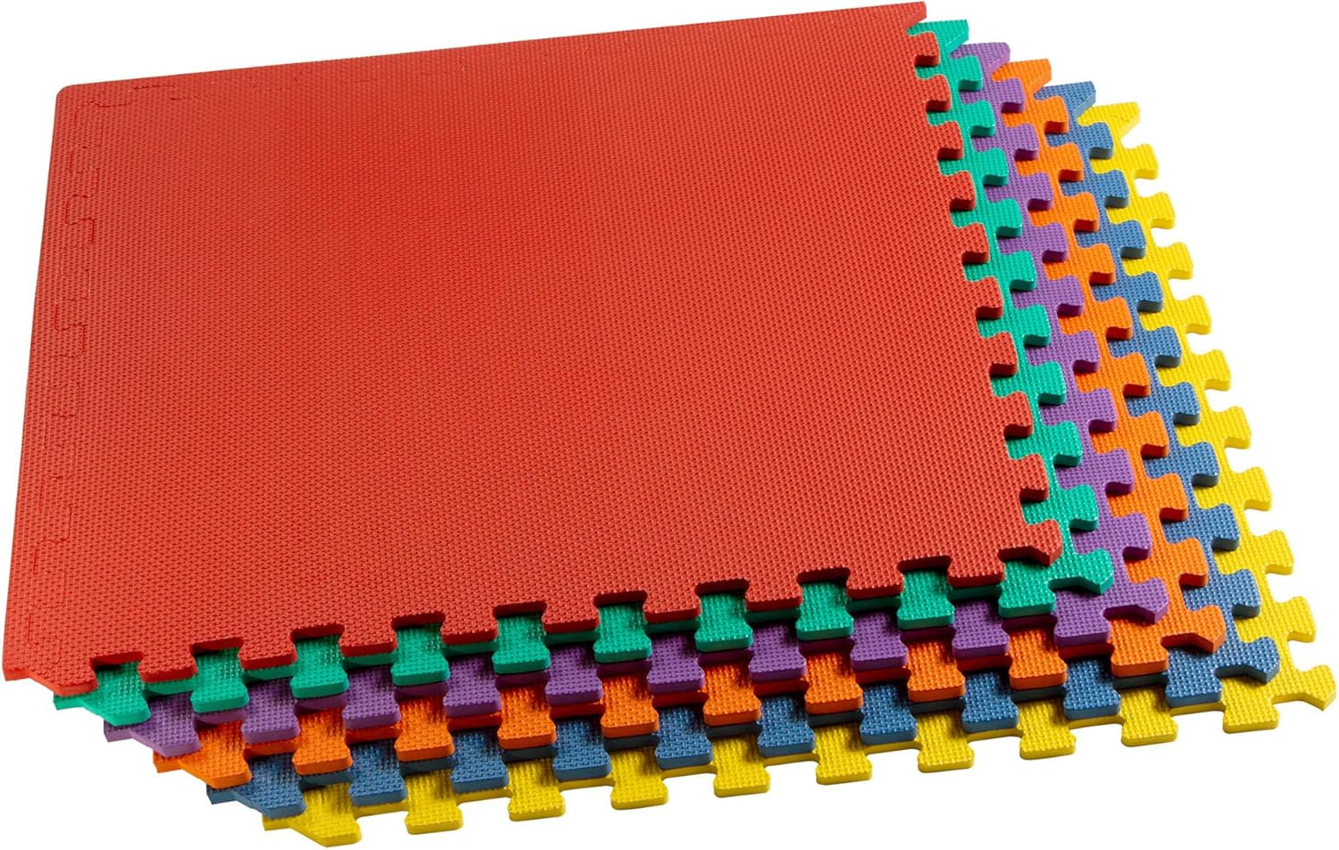 We Sell Mats 3/8" Thick Multipurpose EVA Foam Exercise Floor Mat, Interlocking Tiles, Anti-Fatigue for Home or Gym