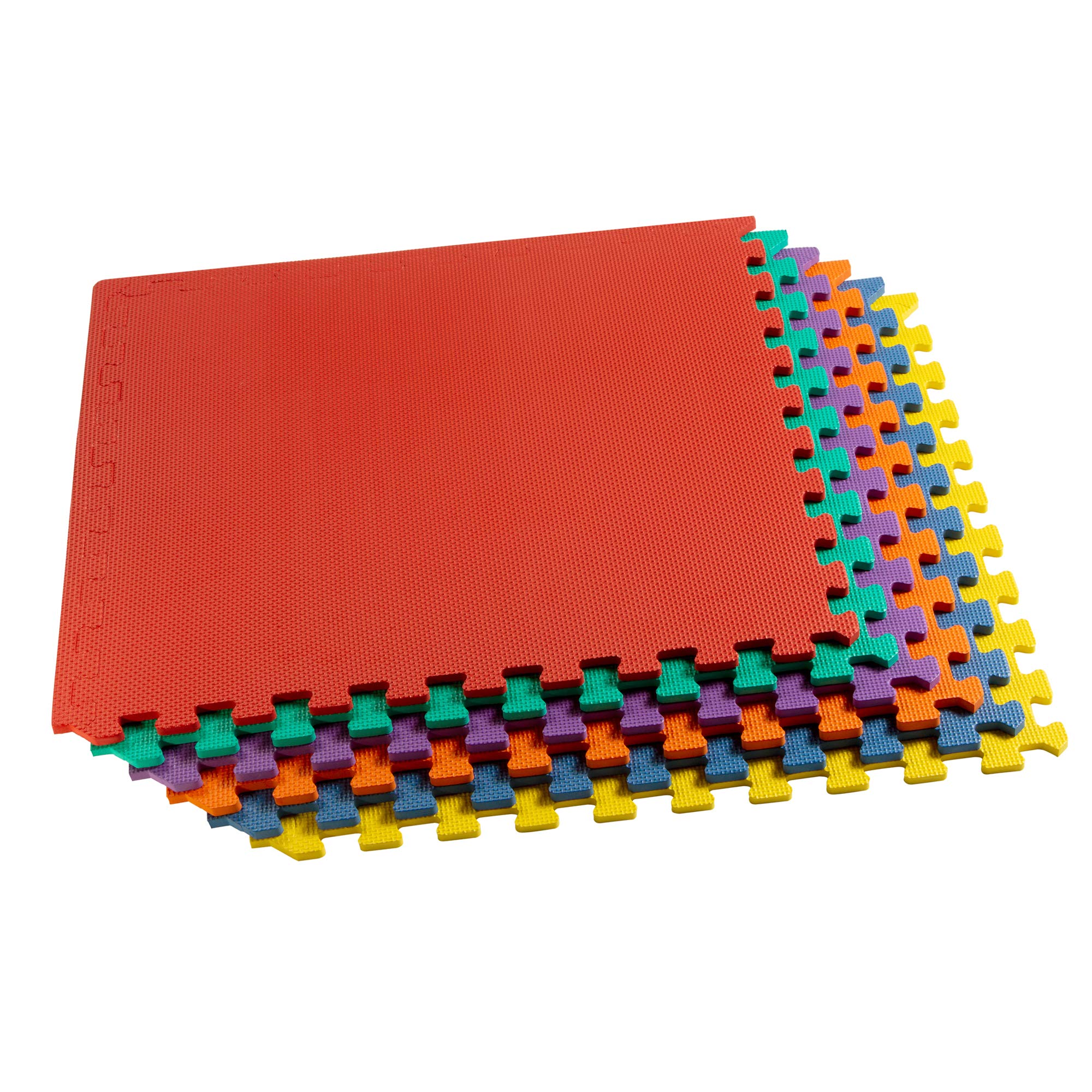 We Sell Mats 3/8" Thick Multipurpose EVA Foam Exercise Floor Mat, Interlocking Tiles, Anti-Fatigue for Home or Gym