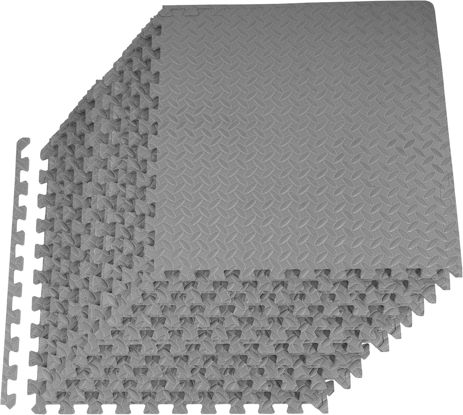 Signature Fitness Puzzle Exercise Mat with EVA Foam Interlocking Tiles