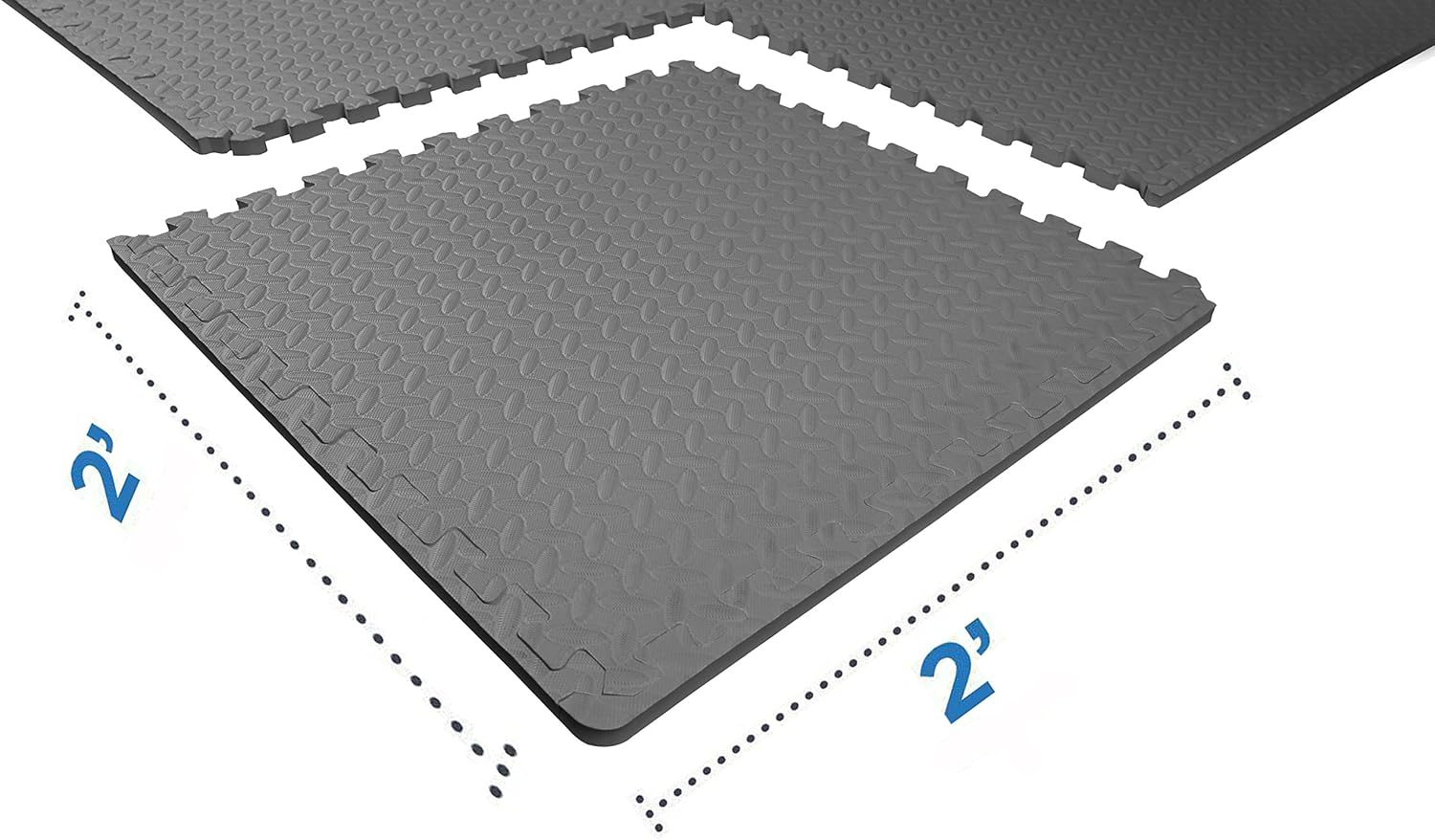 Signature Fitness Puzzle Exercise Mat with EVA Foam Interlocking Tiles