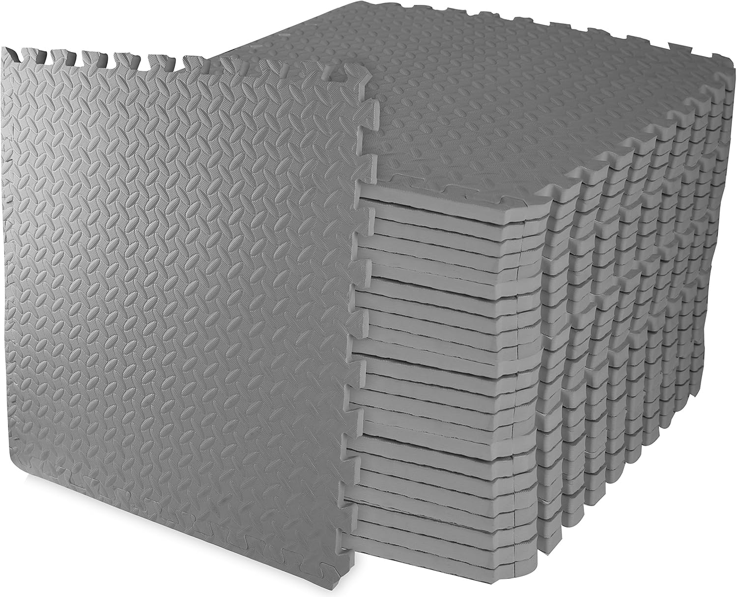 Signature Fitness Puzzle Exercise Mat with EVA Foam Interlocking Tiles
