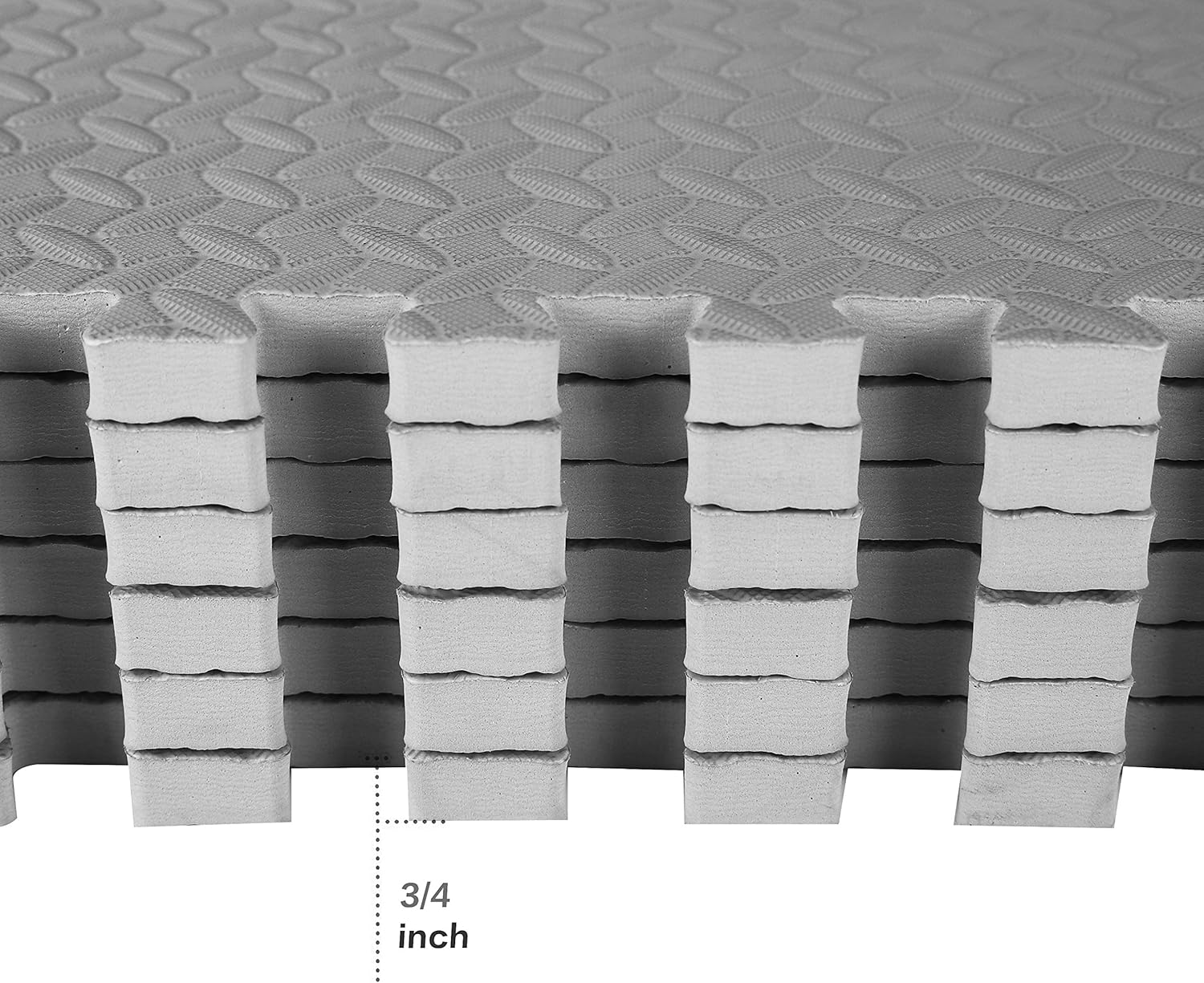 Signature Fitness Puzzle Exercise Mat with EVA Foam Interlocking Tiles